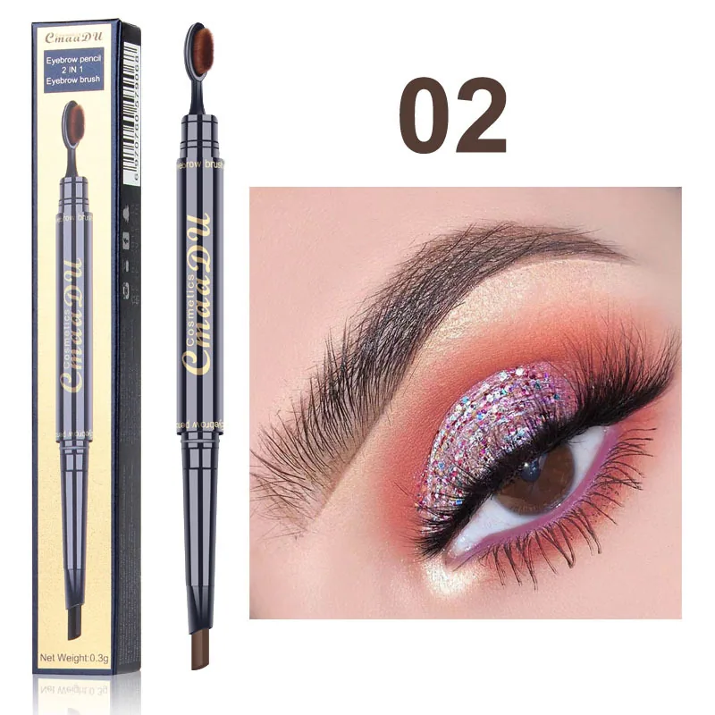 Foreign trade exclusive: CmaaDu toothbrush head eyebrow pencil 2