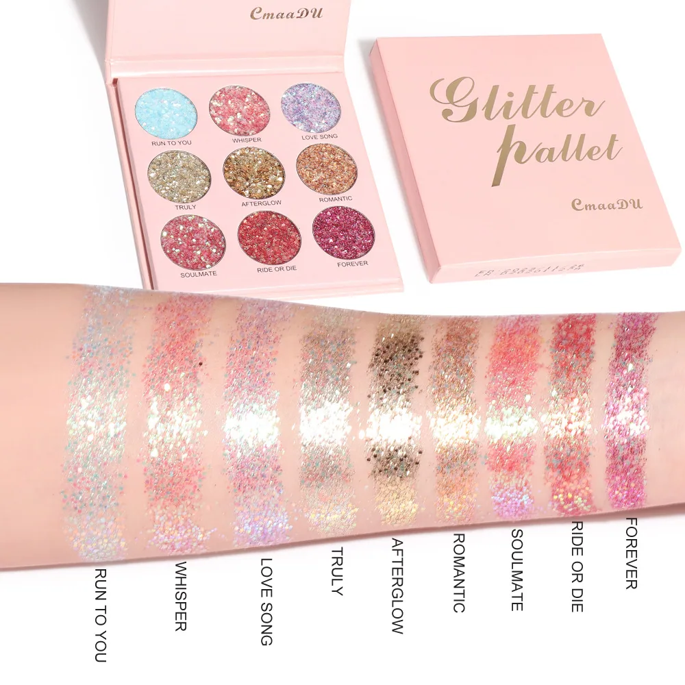 Special supply for foreign trade: CmaaDu 9 color shiny eye shadow 9