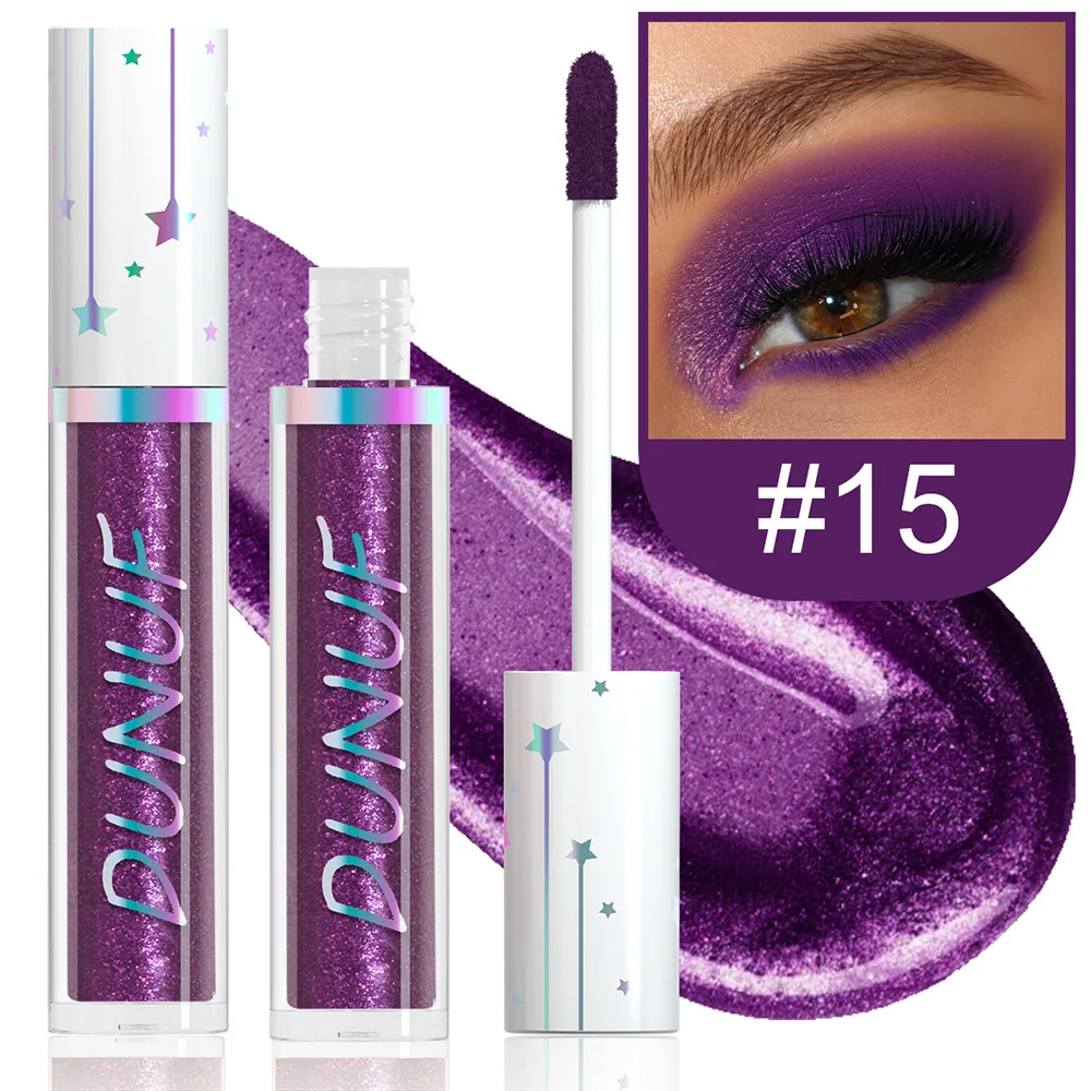 DUNUF 24 color liquid eye shadow Pearl lasting waterproof eye shadow 15
