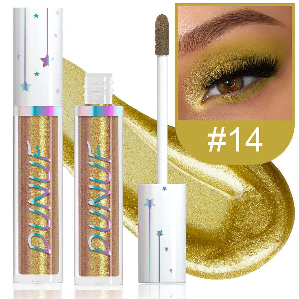 DUNUF 24 color liquid eye shadow Pearl lasting waterproof eye shadow 14