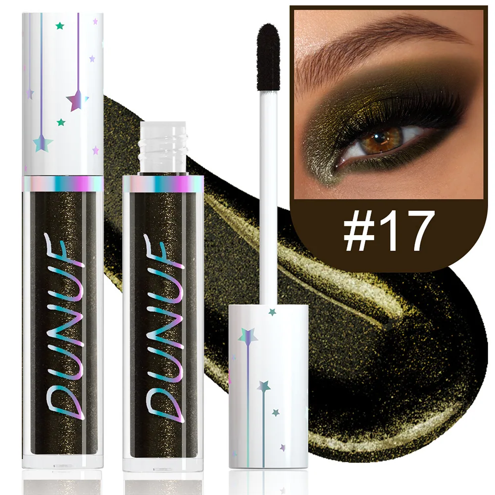 DUNUF 24 color liquid eye shadow Pearl lasting waterproof eye shadow 17