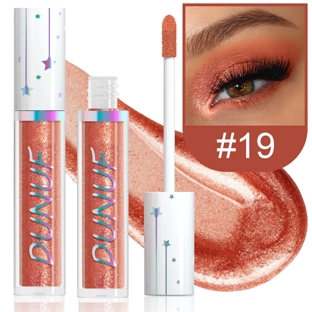DUNUF 24 color liquid eye shadow Pearl lasting waterproof eye shadow 19