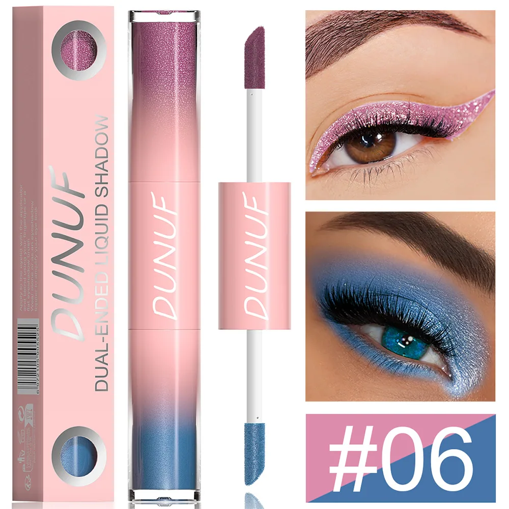DUNUF double head water durable pearl bright film eye shadow for foreign trade 6