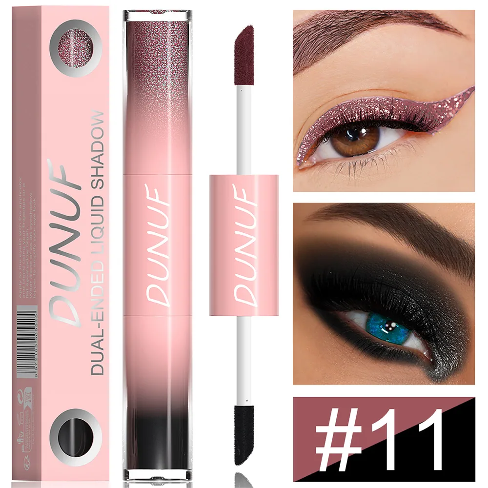 DUNUF double head water durable pearl bright film eye shadow for foreign trade 11