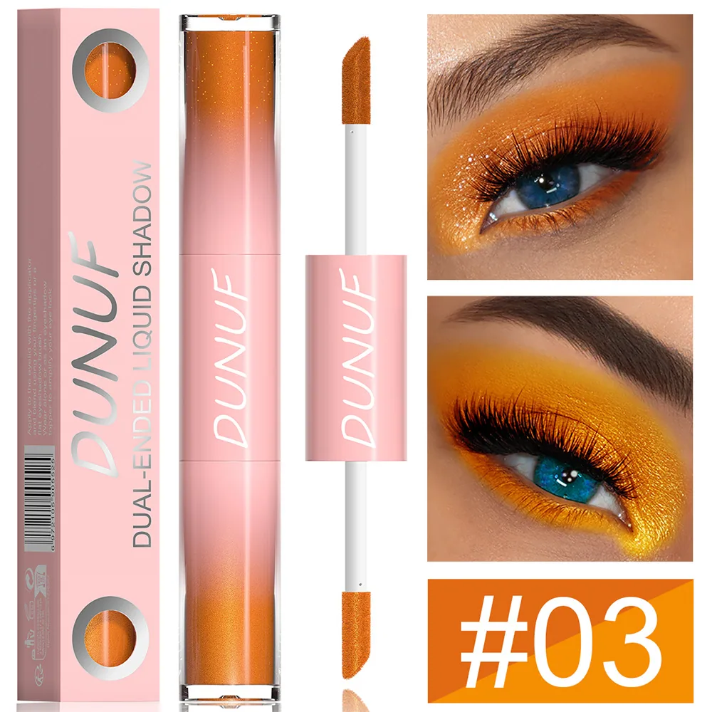 DUNUF double head water durable pearl bright film eye shadow for foreign trade 3