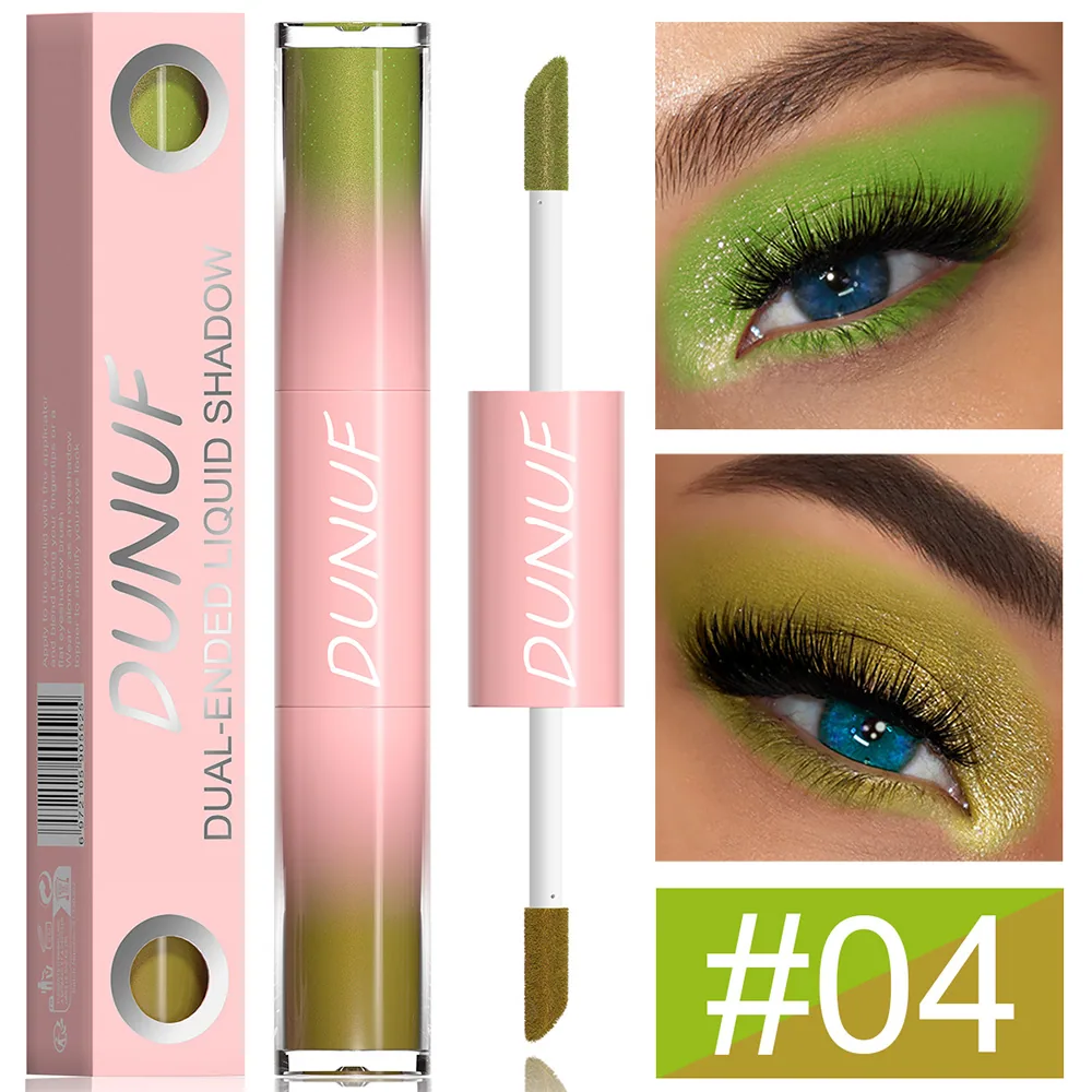 DUNUF double head water durable pearl bright film eye shadow for foreign trade 4