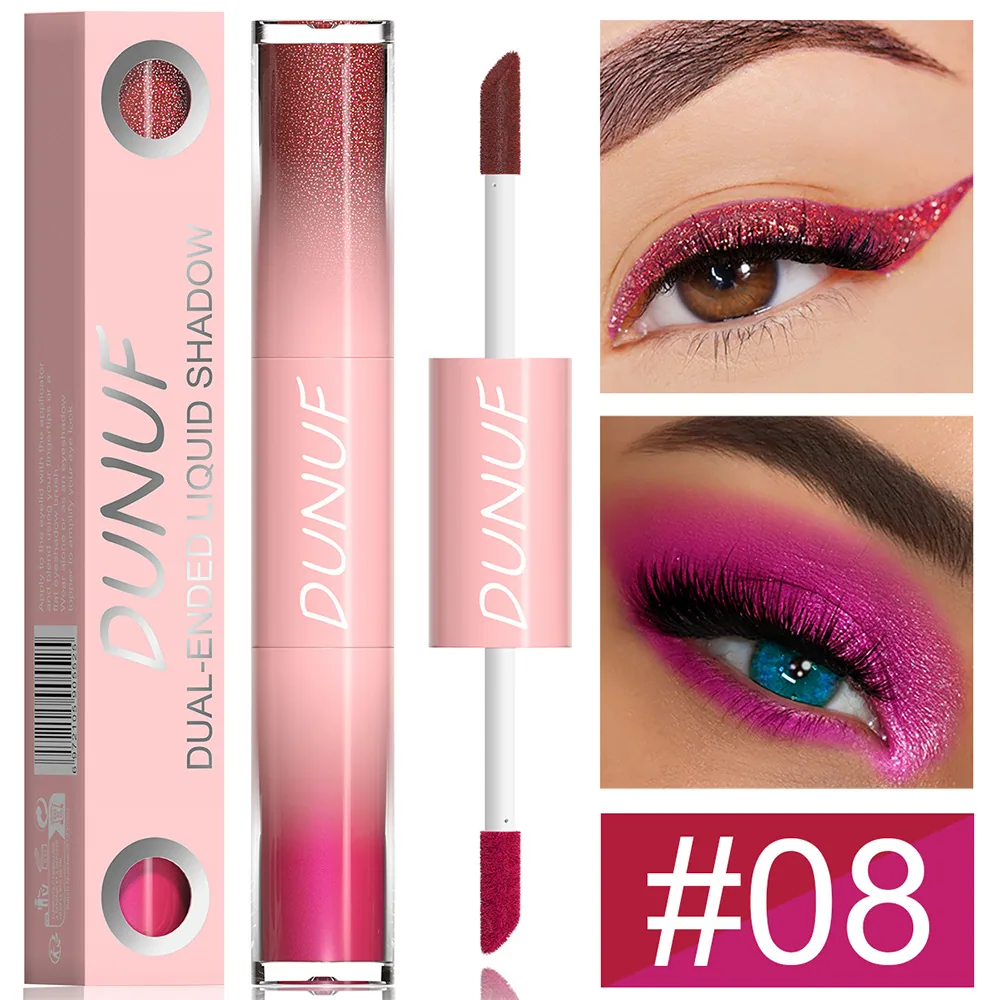 DUNUF double head water durable pearl bright film eye shadow for foreign trade 8