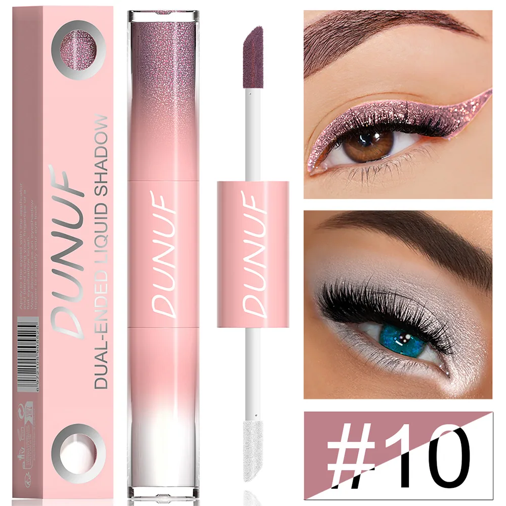 DUNUF double head water durable pearl bright film eye shadow for foreign trade 10