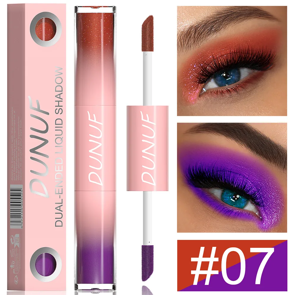 DUNUF double head water durable pearl bright film eye shadow for foreign trade 7