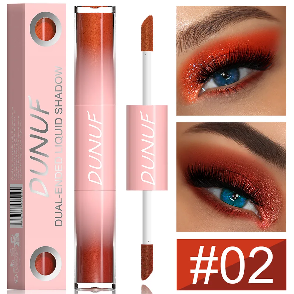 DUNUF double head water durable pearl bright film eye shadow for foreign trade 2