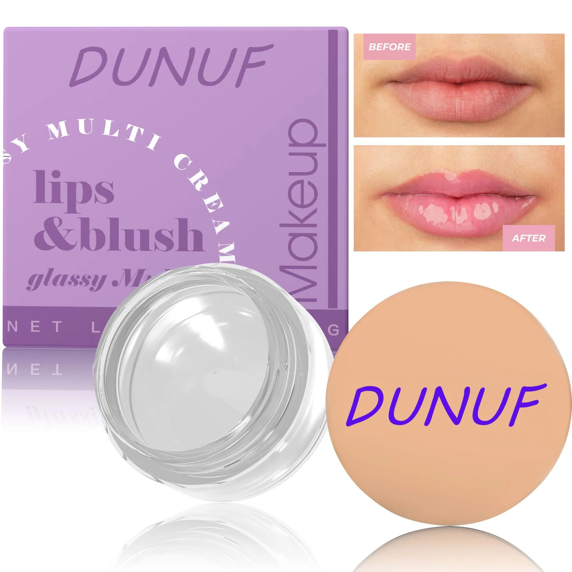 DUNUF transparent gel glass color change powder blusher liquid for foreign trade 2