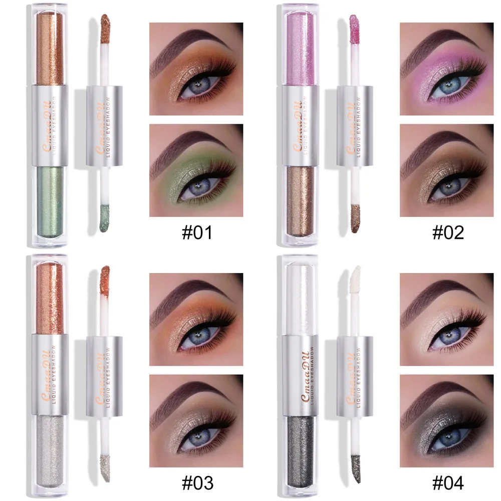 Special supply for foreign trade: CmaaDu 16 color 8 piece pearl gloss water eye shadow 6