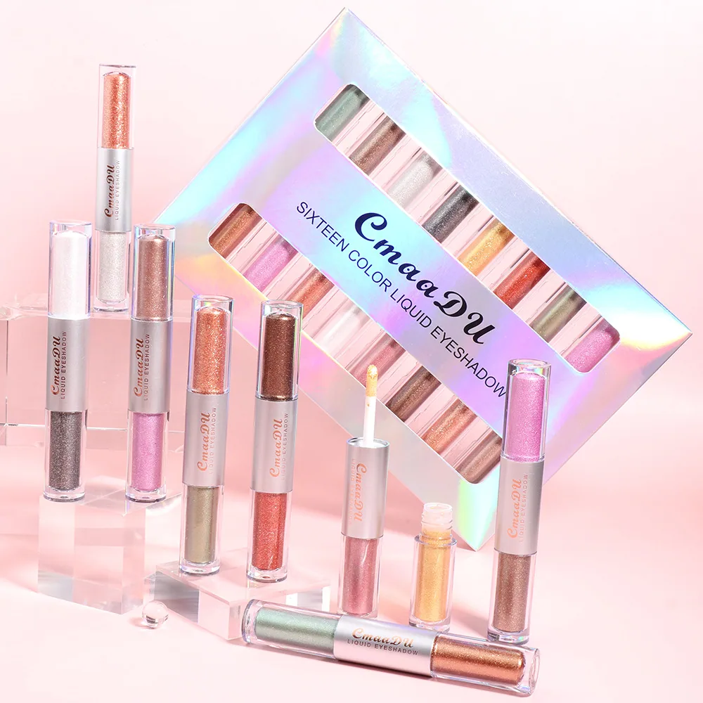 Special supply for foreign trade: CmaaDu 16 color 8 piece pearl gloss water eye shadow 13