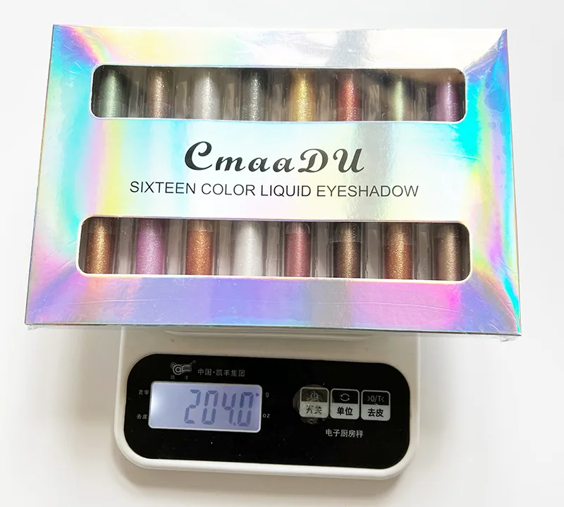 Special supply for foreign trade: CmaaDu 16 color 8 piece pearl gloss water eye shadow 5