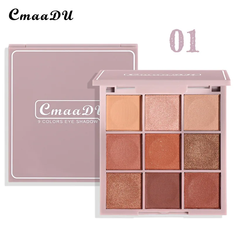 CmaaDU 9-color keyboard fingertip eye shadow disk