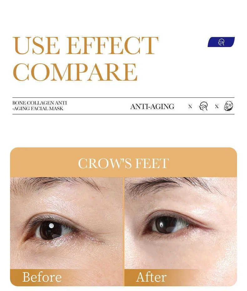 SADOER collagen anti-wrinkle facial mask detail close-up showing moisturizing brightening essence texture for cross-border fo