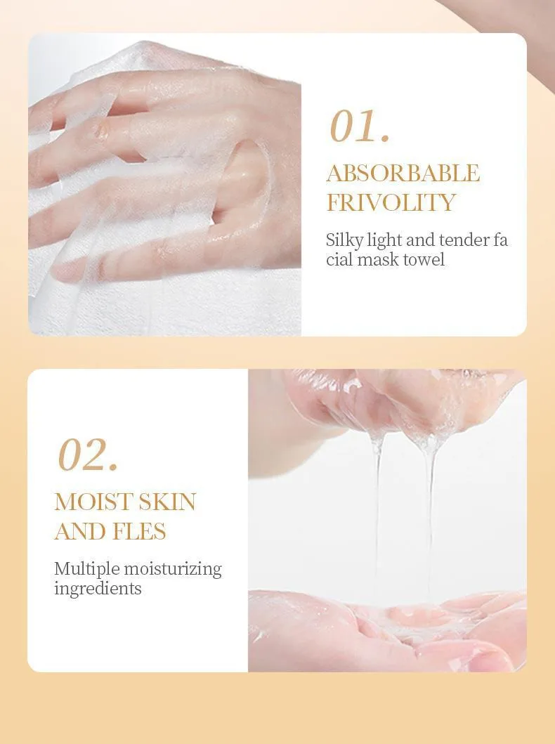 Anti-wrinkle collagen facial mask size and packaging spec display, SADOER moisturizing brightening mask for wholesale export