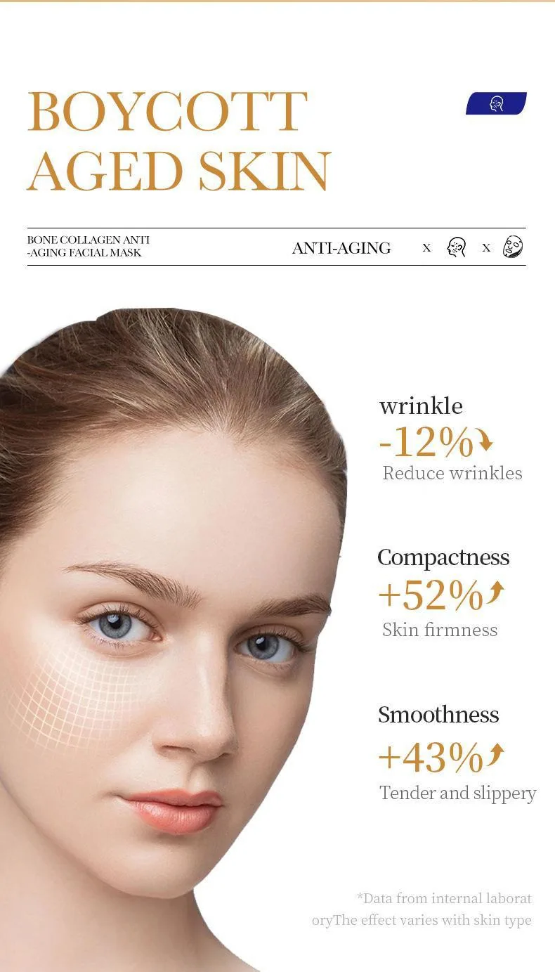 SADOER collagen facial mask sheet texture and moisturizing essence detail for anti-wrinkle brightening skin care