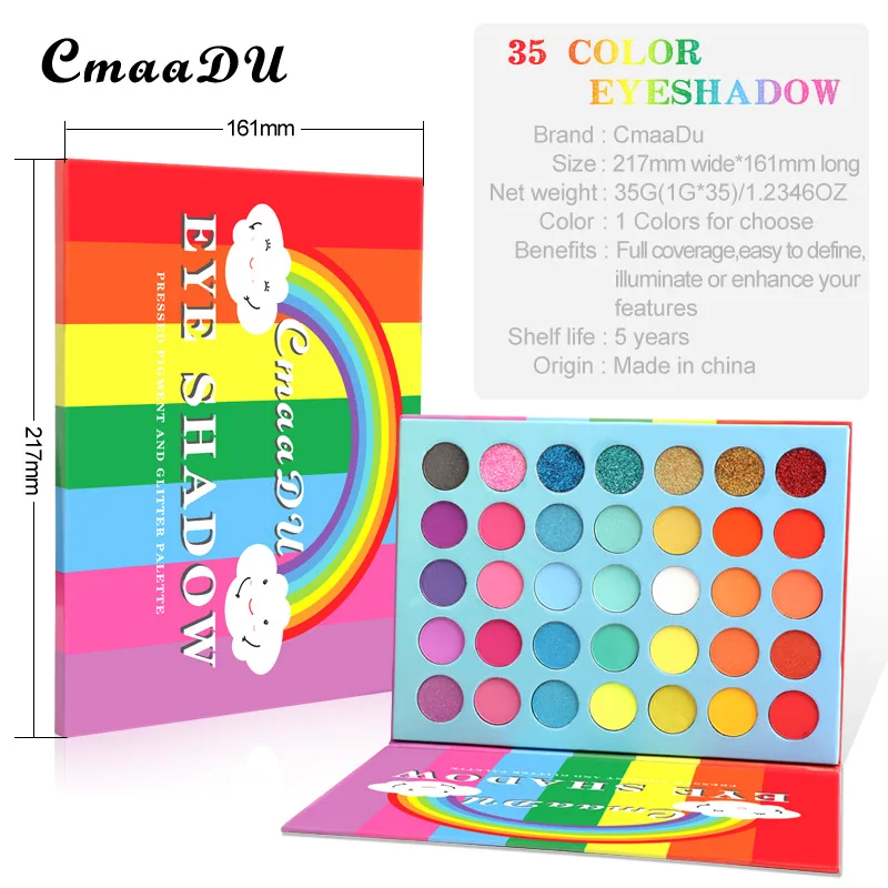 CmaaDu 35 color rainbow eye shadow plate 5