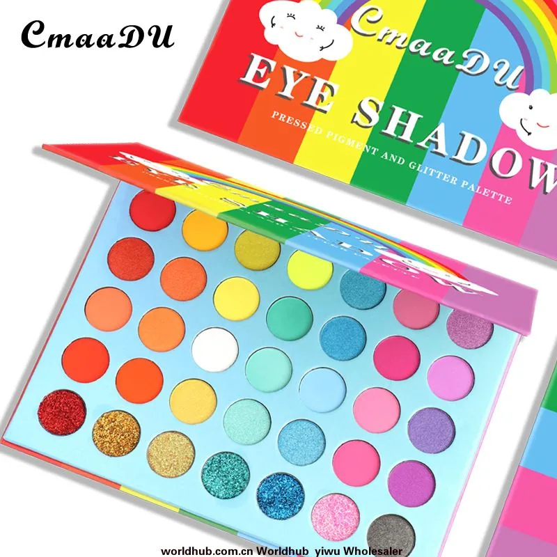 CmaaDu 35 color rainbow eye shadow plate