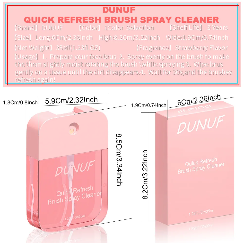 DUNUF35ML Makeup spray Tool Cleaner 10