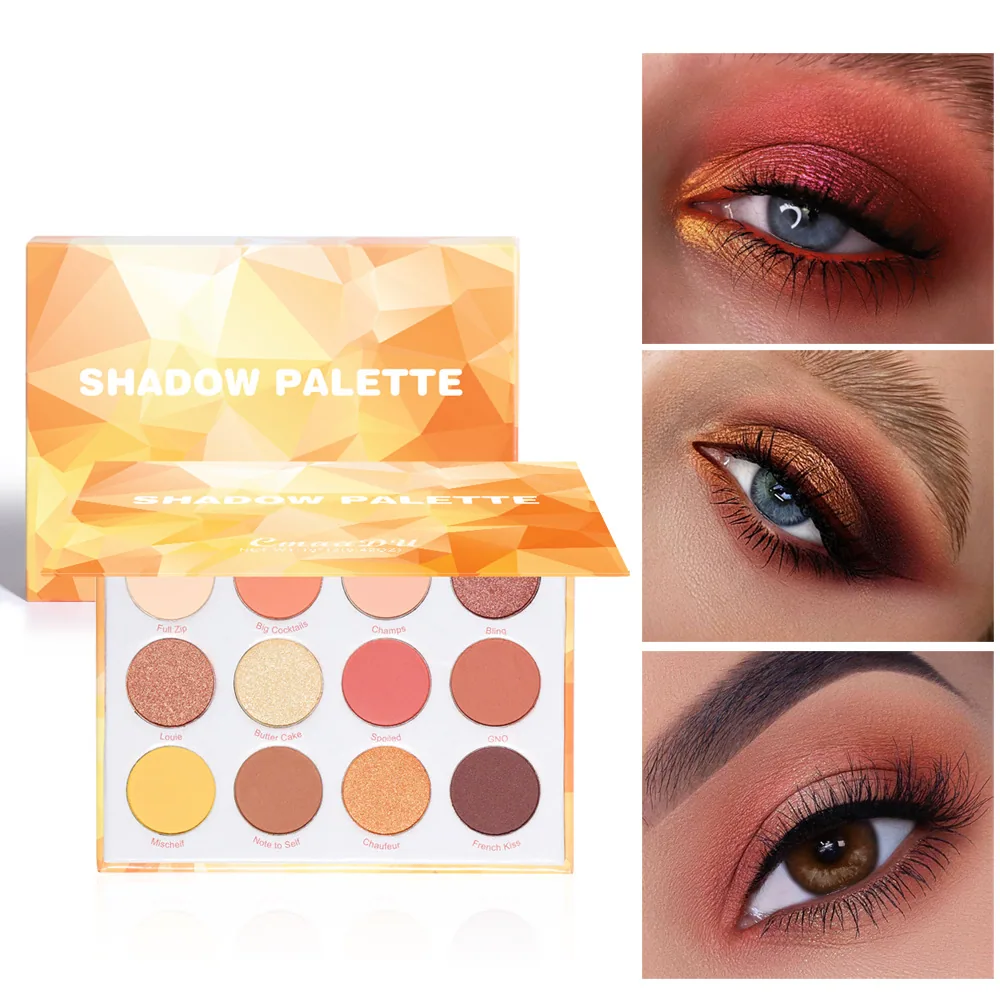 CmaaDu 12 color matte metal flash eye shadow plate 11