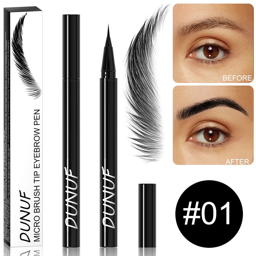 DUNUF 2-color durable liquid eyebrow pencil is extremely fine, stain resistant, waterproof, and sweat resistant