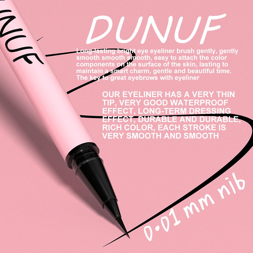 DUNUF durable waterproof liquid eyeliner liquid pen stain proof, sweat proof and quick drying 10
