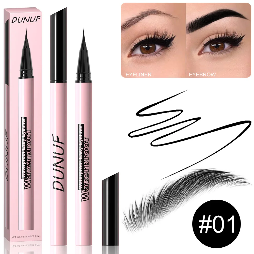 DUNUF durable waterproof liquid eyeliner liquid pen stain proof, sweat proof and quick drying 4