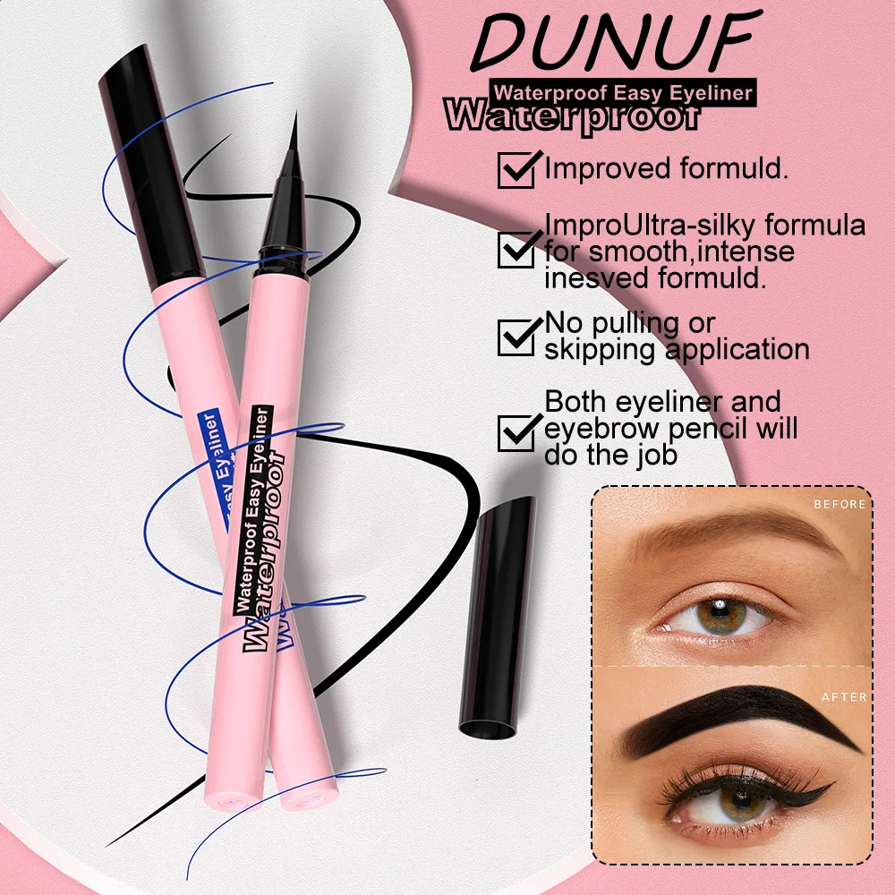 DUNUF durable waterproof liquid eyeliner liquid pen stain proof, sweat proof and quick drying 11