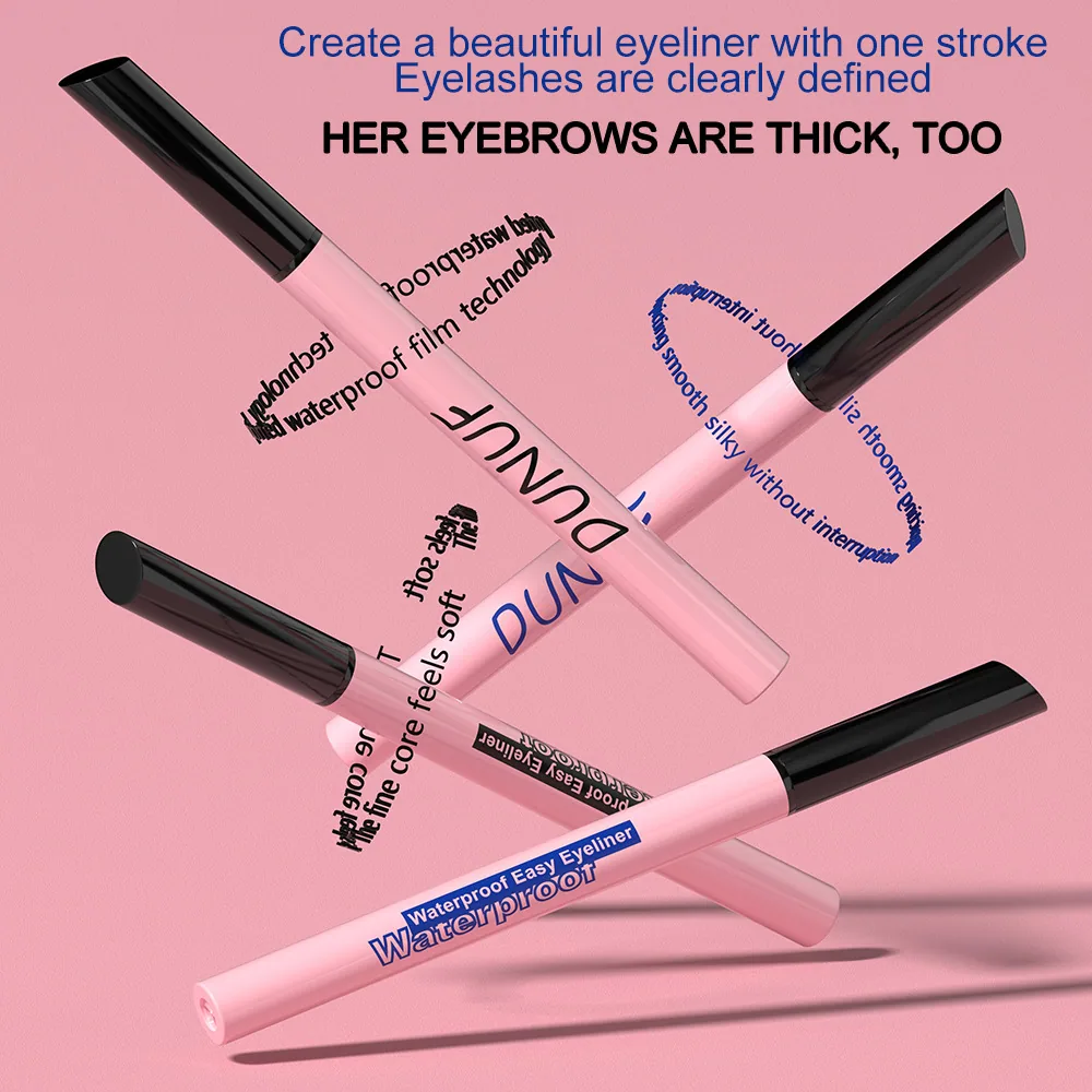 DUNUF durable waterproof liquid eyeliner liquid pen stain proof, sweat proof and quick drying 12