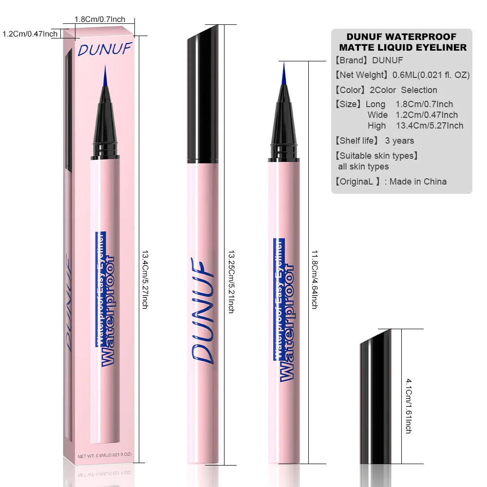 DUNUF durable waterproof liquid eyeliner liquid pen stain proof, sweat proof and quick drying 2