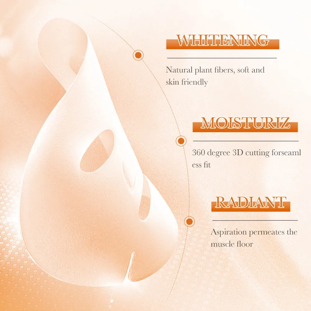 BIOAOUA antioxidant facial mask packaging detail showing brand logo and VC whitening hydrating formula for spring summer cros