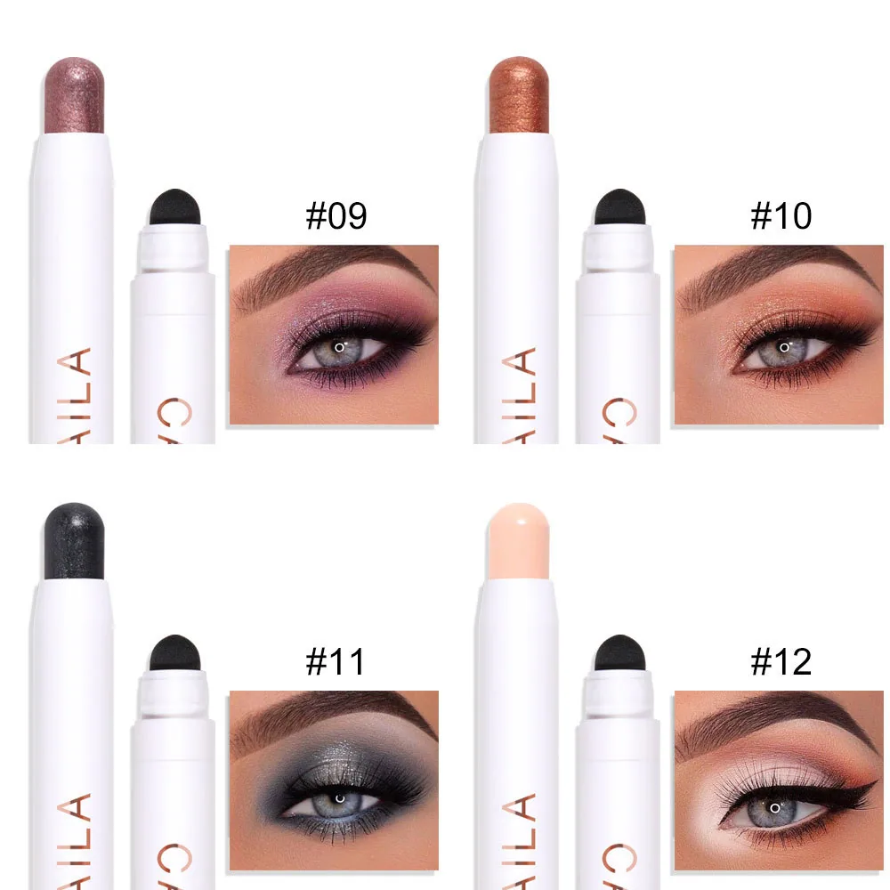CAKAILA 12 piece waterproof eye shadow stick 10