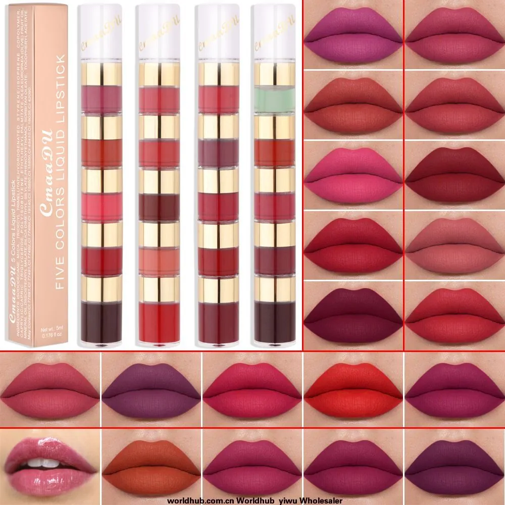 CmaaDu 5-color long-lasting lip gloss