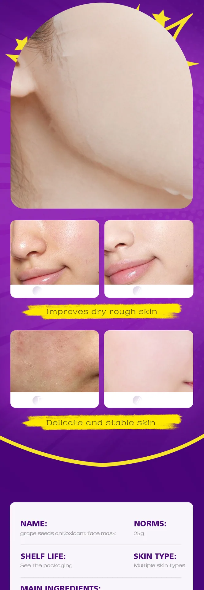 Full English SADOER avocado plant extract moisturizing goddess mask for daily facial care routine