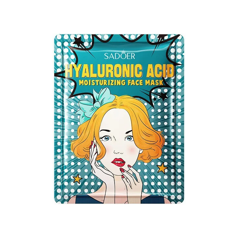 SADOER full English goddess facial mask size and sheet dimension display for all skin types