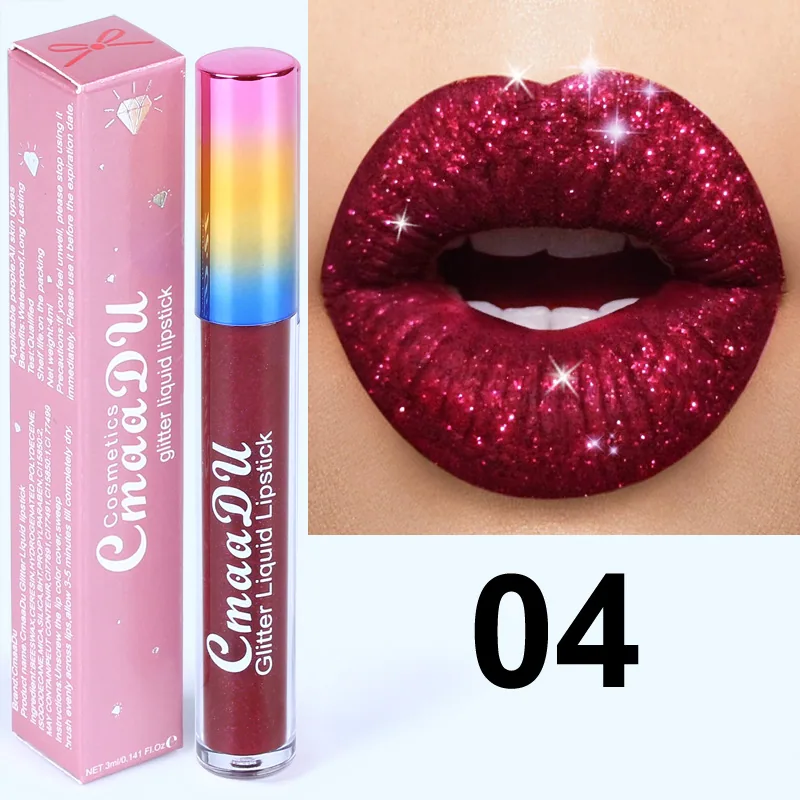 CmaaDu Diamond Illusion Shining Lip Gloss Lipstick 4
