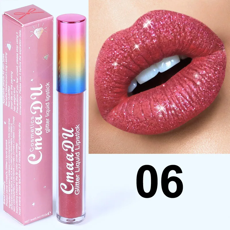 CmaaDu Diamond Illusion Shining Lip Gloss Lipstick 6