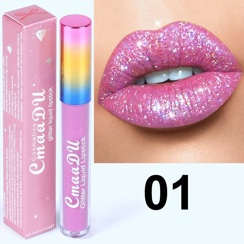 CmaaDu Diamond Illusion Shining Lip Gloss Lipstick