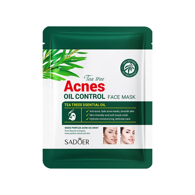 SADOER Tea Tree Acne Oil Control Mask Acne Scars Student Skin Care Hydration Tablets Cross-border Foreign Trade Hair 2