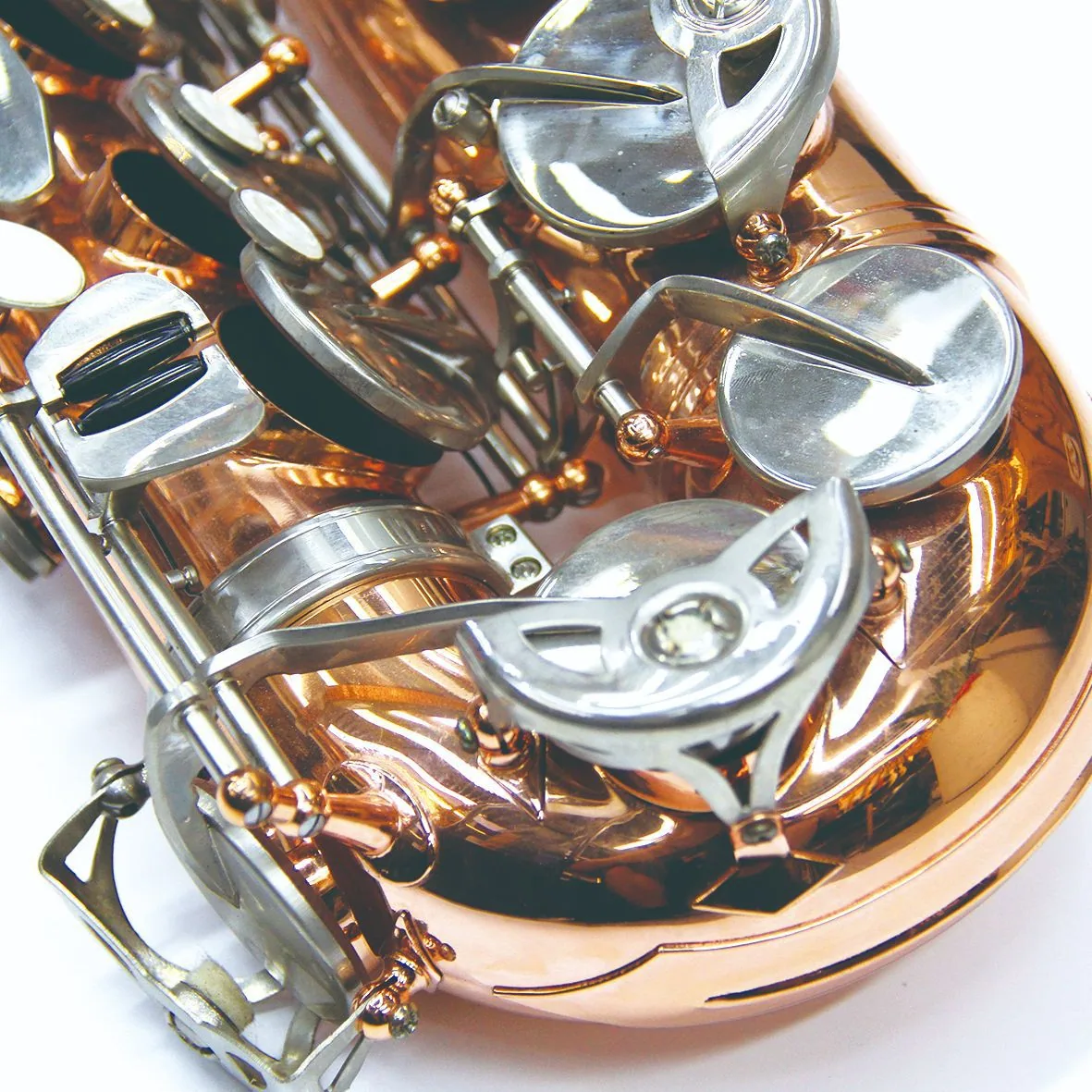 Rose gold E-tone alto saxophone brass tube saxophone instrument beginner adult exam performance 4