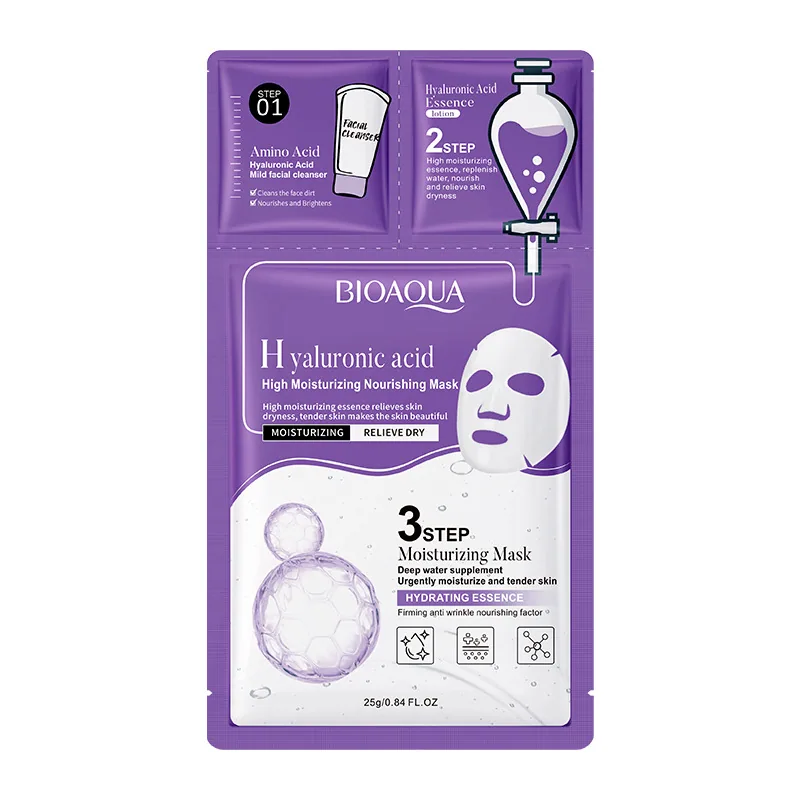BIOAOUA Collagen Three-part Facial Mask Hydrating and moisturizing, cleansing, cross-border foreign trade