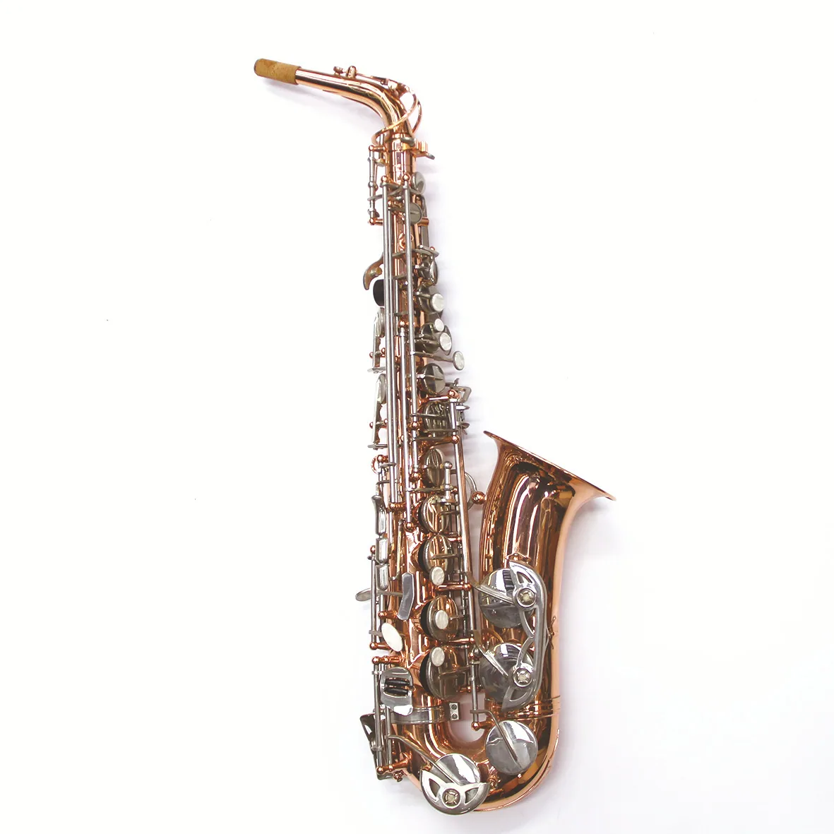 Matte gold reduced E-key alto saxophone brass body saxophone beginner adult exam performance 4