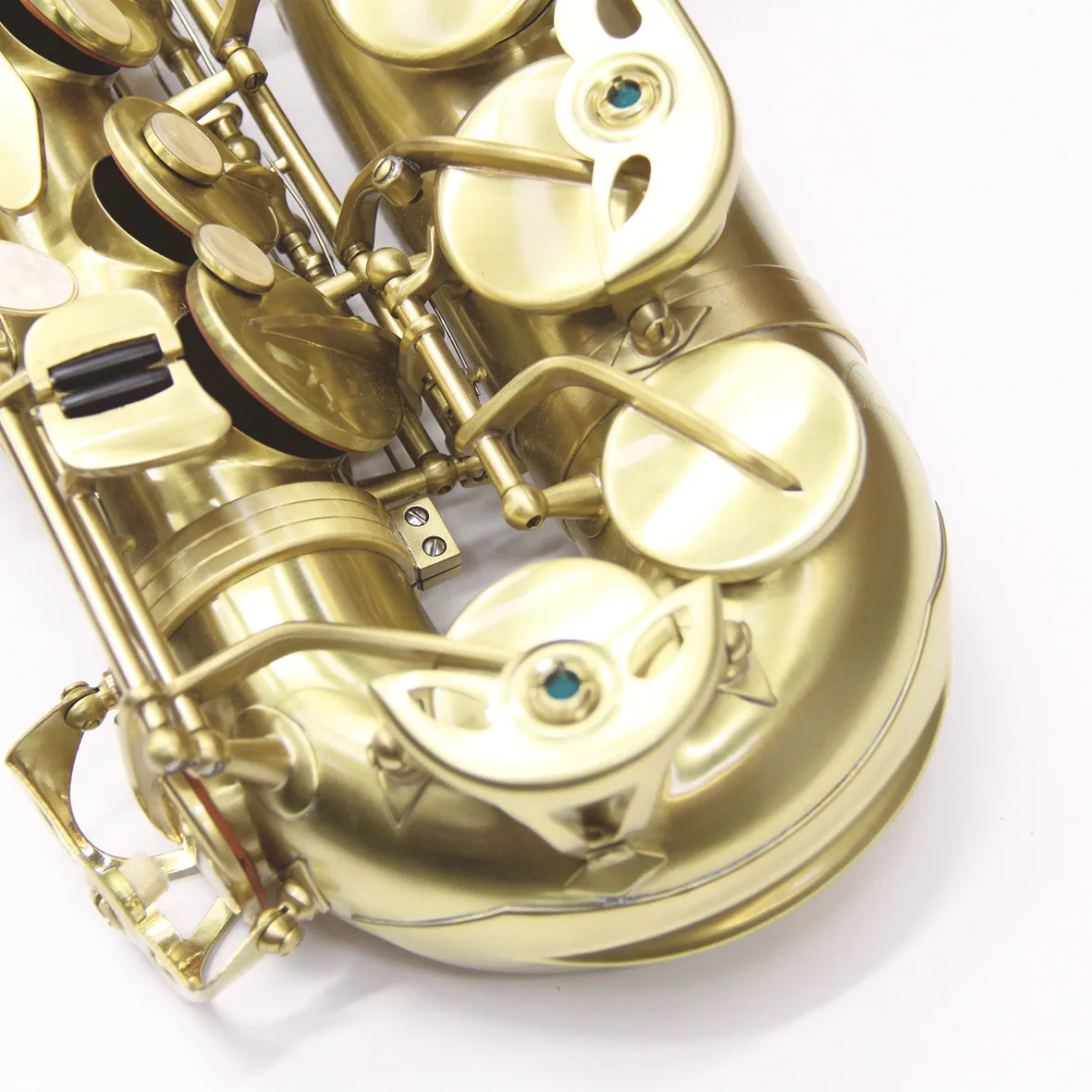 Matte gold reduced E-key alto saxophone brass body saxophone beginner adult exam performance 3
