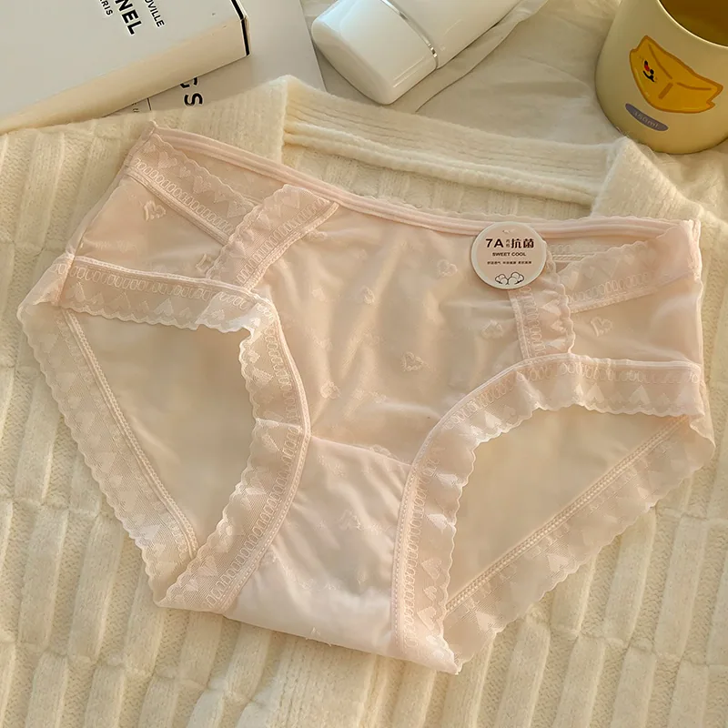 7A antibacterial pure cotton crotch ice silk underwear for women, seamless summer thin design for girls and students, triangle u 3
