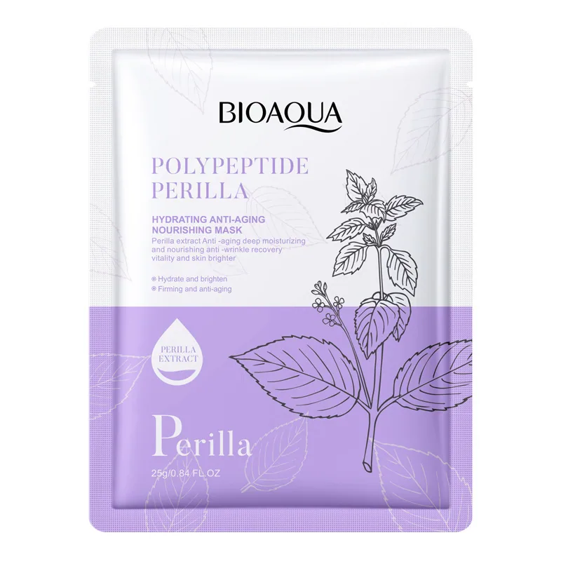 Cross-border foreign trade BIOAOU peptide perilla moisturizing nutrition mask hydrating and lightening fine lines mask makeup wh