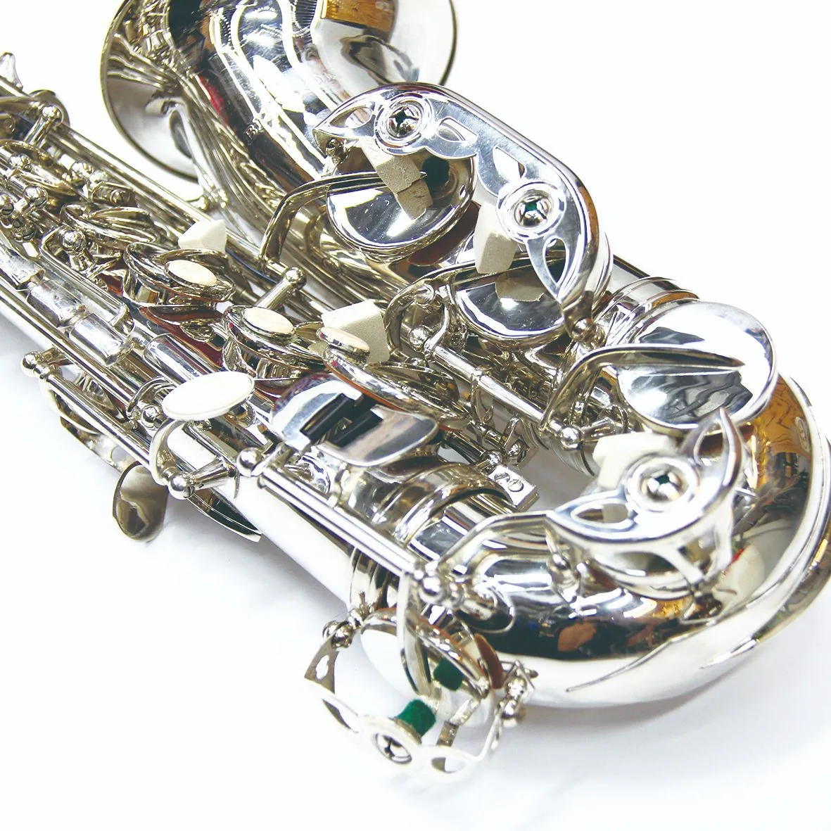 Silver E-tone alto saxophone brass body saxophone instrument beginner adult exam level playing SAX 3