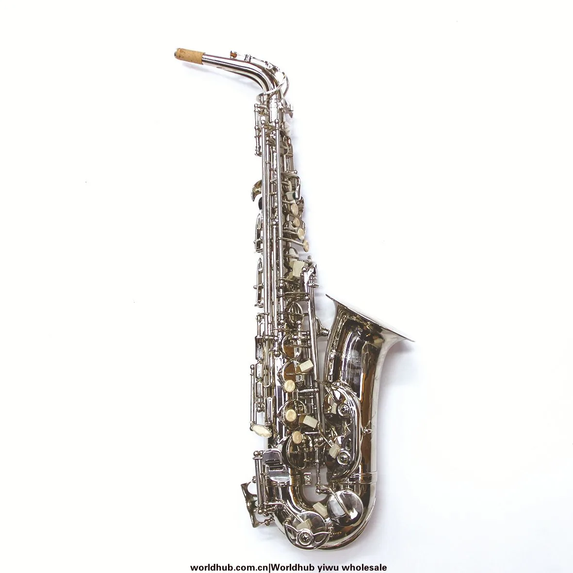 Silver E-tone alto saxophone brass body saxophone instrument beginner adult exam level playing SAX