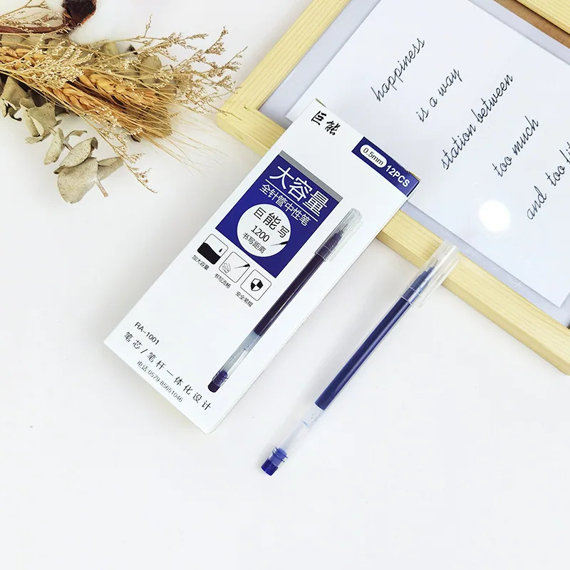 Giant Writing Neutral Pen Creative Water Pen Needle Pen Carbon Water Pen Signature Pen Student Exam Wholesale Stationery 6